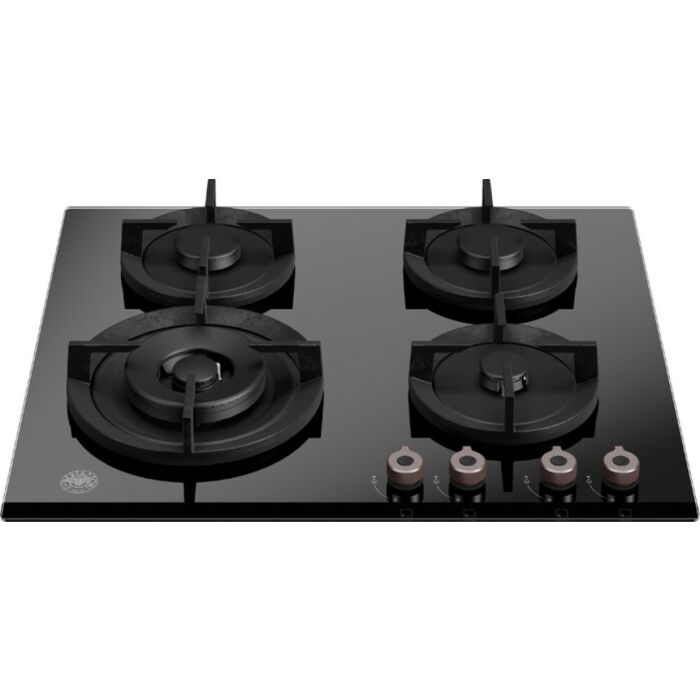 bertazzoni P604LPROGNE Professional Piano cottura a gas 4 fuochi cm 60 - vetro nero