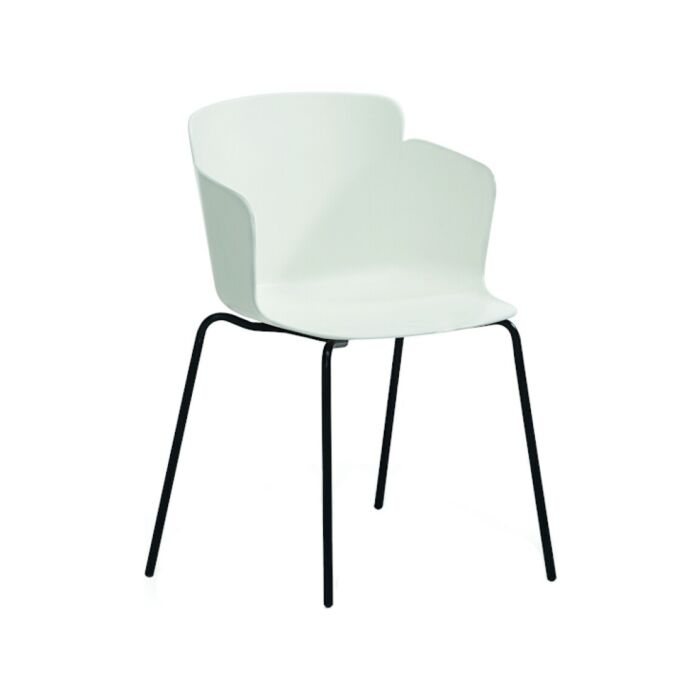 midj CALLA Armchair with metal structure | wood and polypropylene seat | fabric | skin | eco leather | velvet