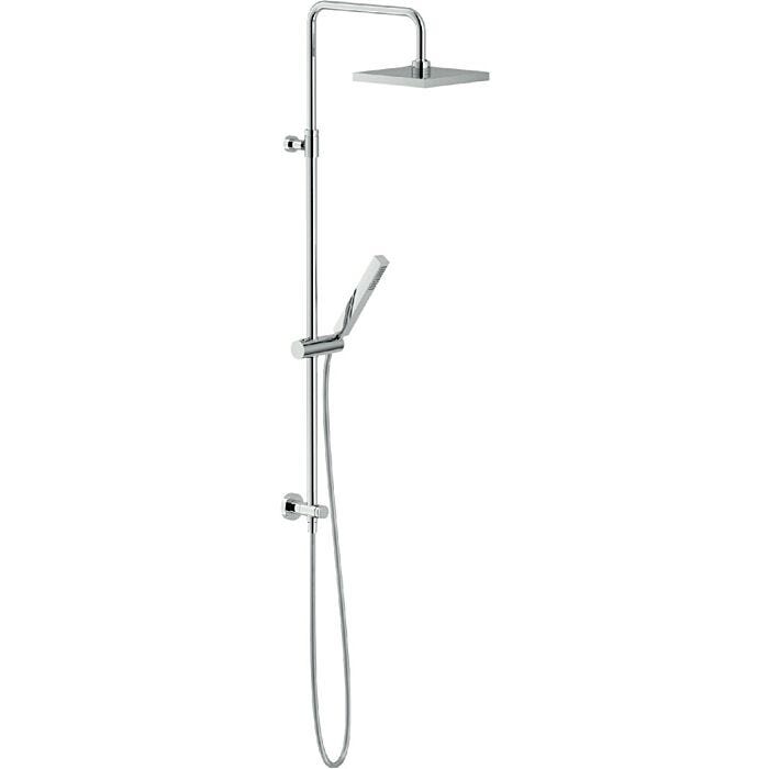 nobili WE00141/50CR Renova Duschsäule mit quadratischem Duschkopf und Handbrause - Chrom