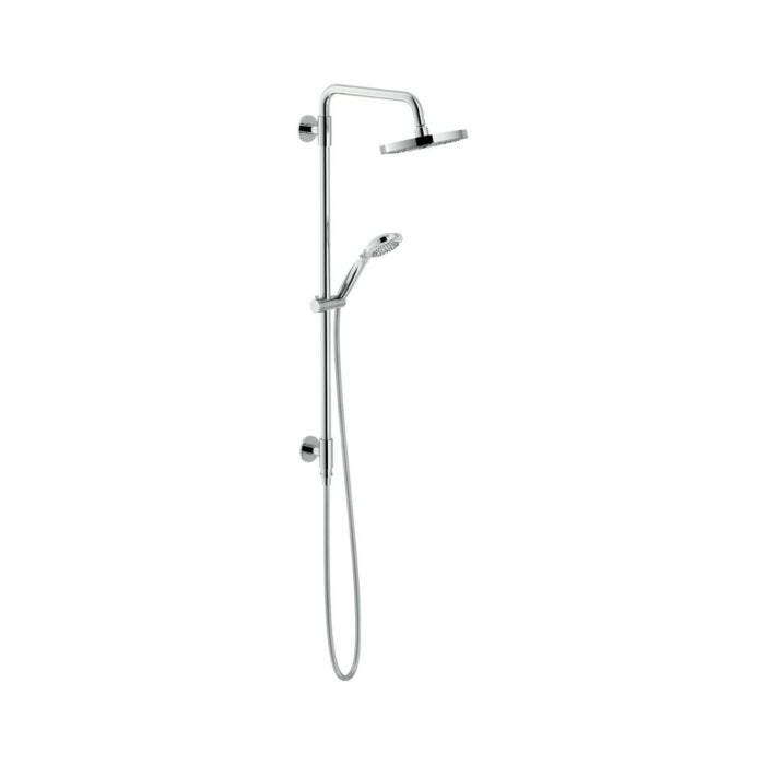 nobili WE00141/70CR Renova Duschsäule mit rundem Duschkopf und Handbrause - Chrom