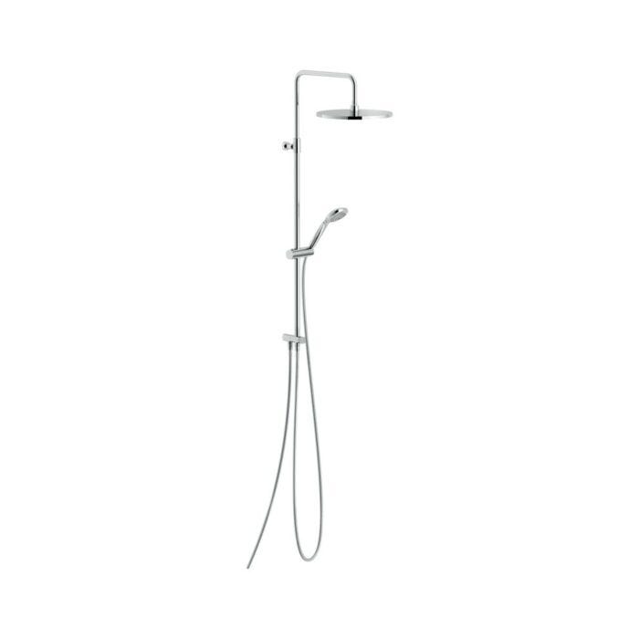 nobili WE00141/82CR Renova Duschsäule mit rundem Duschkopf und Handbrause - Chrom