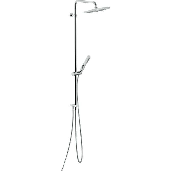 nobili WE00141/95CR Renova Duschsäule mit quadratischem Duschkopf und Handbrause - Chrom