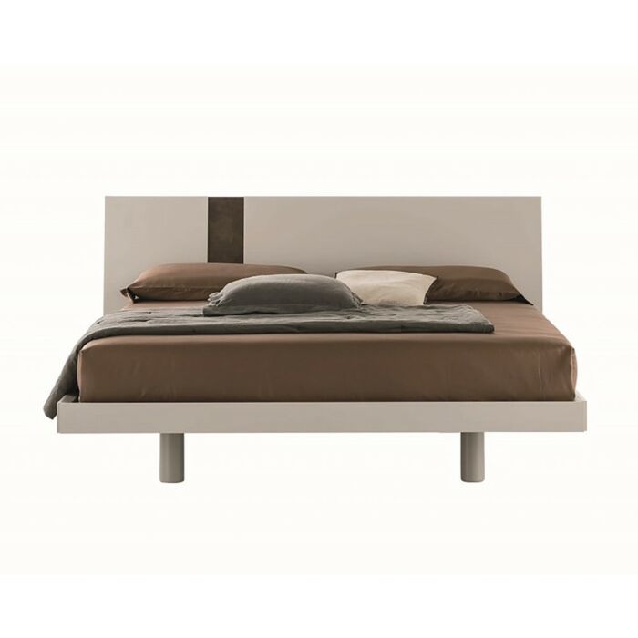 tomasella TABLET Double bed - textured structure | lacquered - with | without container