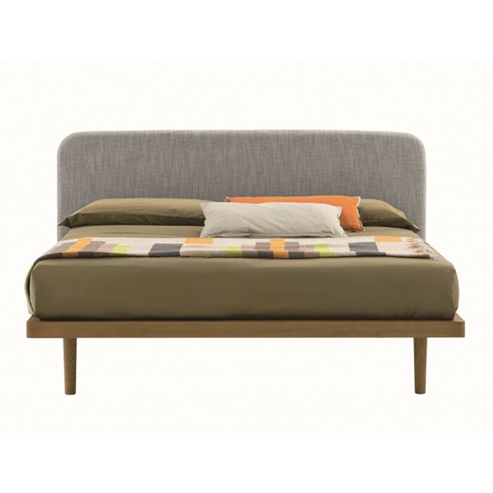 tomasella MILLY Single bed | queen size | double bed - wooden frame with padded and removable headboard - with | without storage