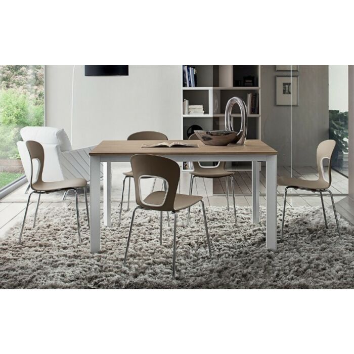 la primavera MARIO Tavolo fisso | allungabile con struttura in metallo e piano in hpl | fenix | laminam | vetro