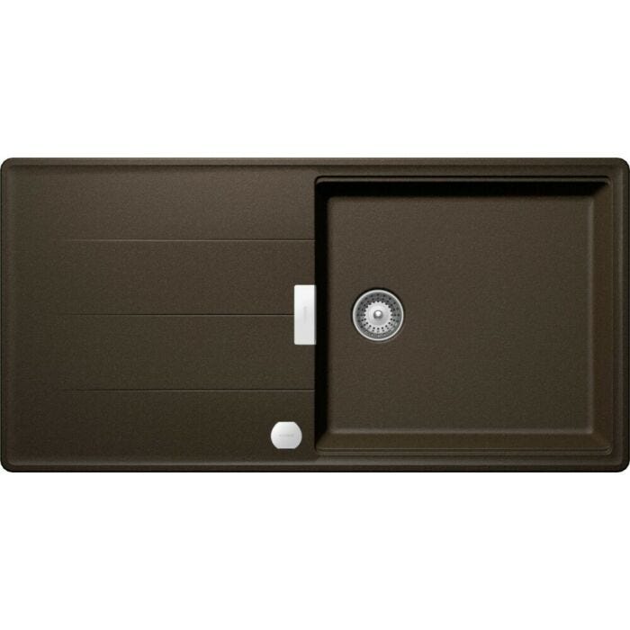 schock Tia D100L 1 bowl sink above/undermount 100 x 50 with reversible drainer - bronze