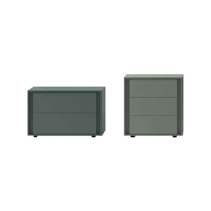 tomasella VIP Bedside table 2 drawers | 3 drawers in material | lacquered