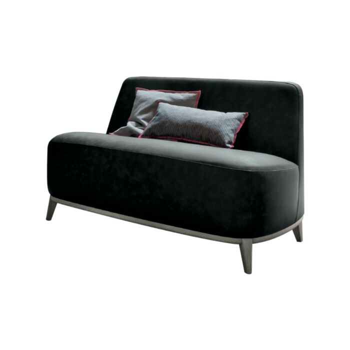tomasella LOFT 2-Sitzer-Sofa mit Holzstruktur und Stoffsitz | Leinen | Öko-Leder | Haut