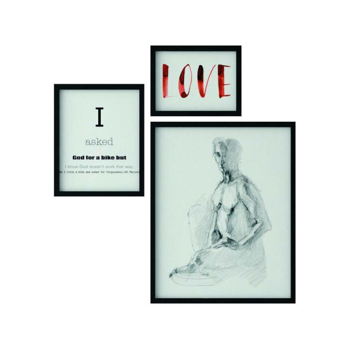 tomasella ELEGANCE XS Set of 3 paintings 71 W x 75 H