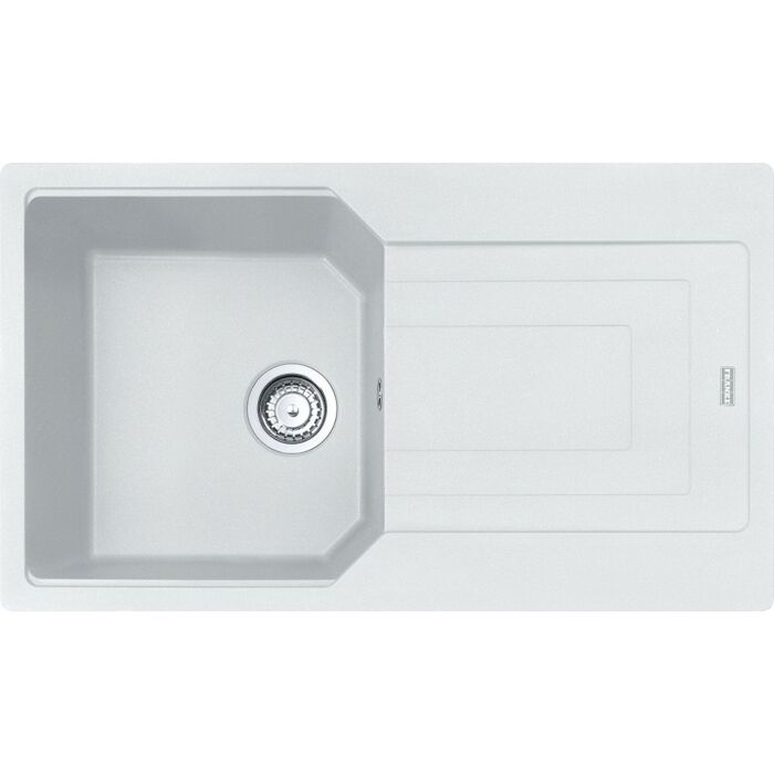 franke UBG 611-86 Urban Lavello 1 vasca incasso/filotop 86 x 50 con gocciolatoio reversibile - bianco