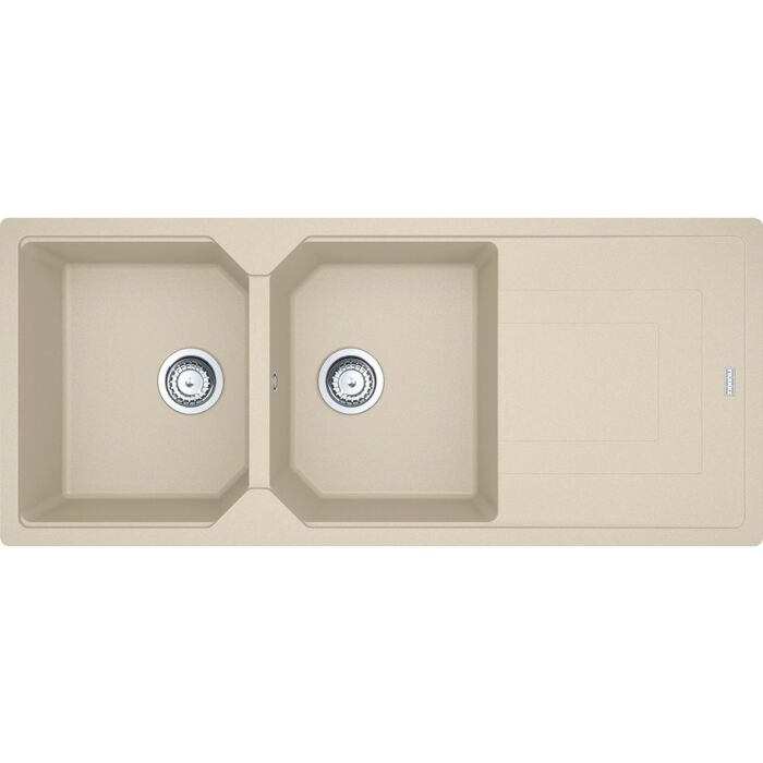 franke UBG 621-116 Urban Lavello 2 vasche incasso/filotop 116 x 50 con gocciolatoio reversibile - avena (ex 114.0582.242)