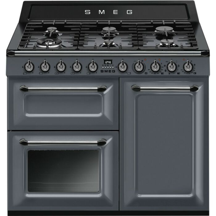 smeg design TR103GR Victoria Annäherung an die Küche cm. 100 – 6 Gasbrenner + 3 Elektroöfen – Earl Grey