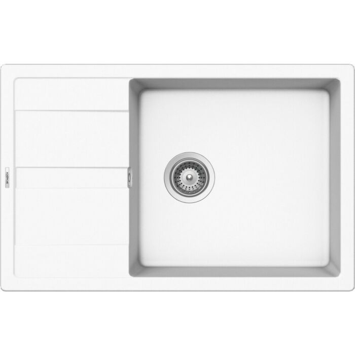 schock Primus D100XS 1 bowl sink above/undermount 78 x 50 with reversible drainer - absolute white