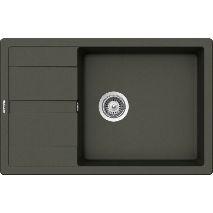schock Primus D100XS Sink 1 bowl above/undermount 78 x 50 cm with reversible drainer - asphalt