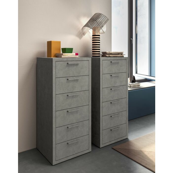 santalucia mobili HOT Pratico Chest of drawers with 6 drawers in lacquered | essence | material with handle