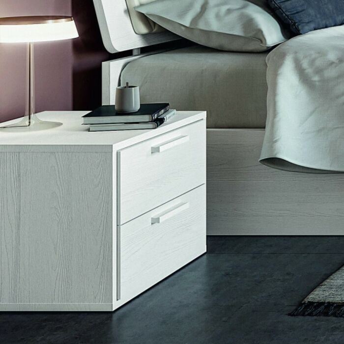 santalucia mobili KROS Pratico 2-drawer nightstand in lacquered | essence | material with handles