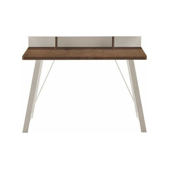 tomasella ATLANTE Material desk | lacquered with integrated bookcase and painted metal legs