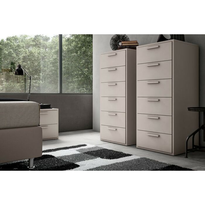 santalucia mobili KROS Pratico Chest of drawers with 6 drawers in lacquered | essence | material with handle