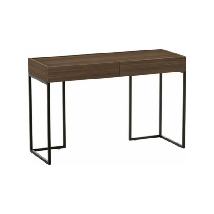 tomasella REPLAY Dressing table with 2 drawers in material | lacquered with metal structure and wooden top | glass