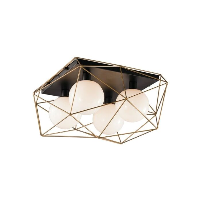 luce ambiente design I-ABRAXAS-PL4 ORO Abraxas Ceiling lamp in black and gold metal