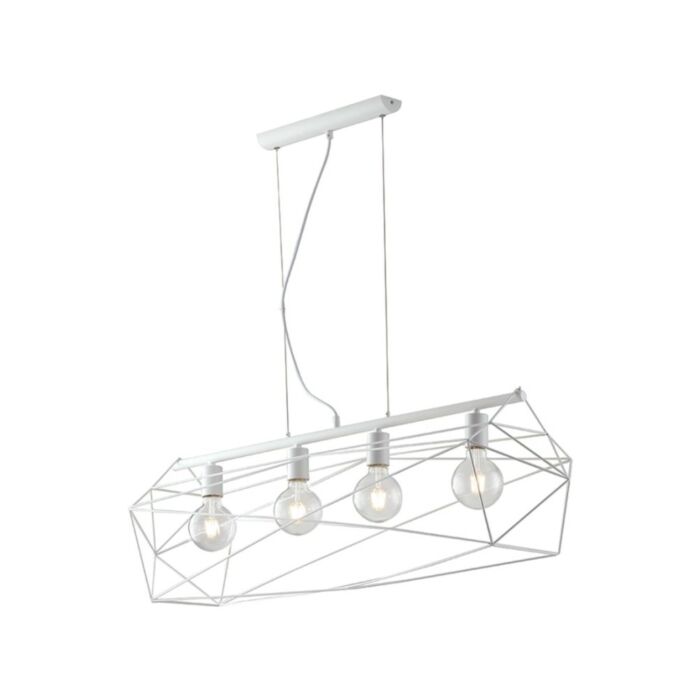 luce ambiente design I-ABRAXAS-S4 BCO Abraxas Lampada a sospensione h. 150 cm in metallo bianco opaco