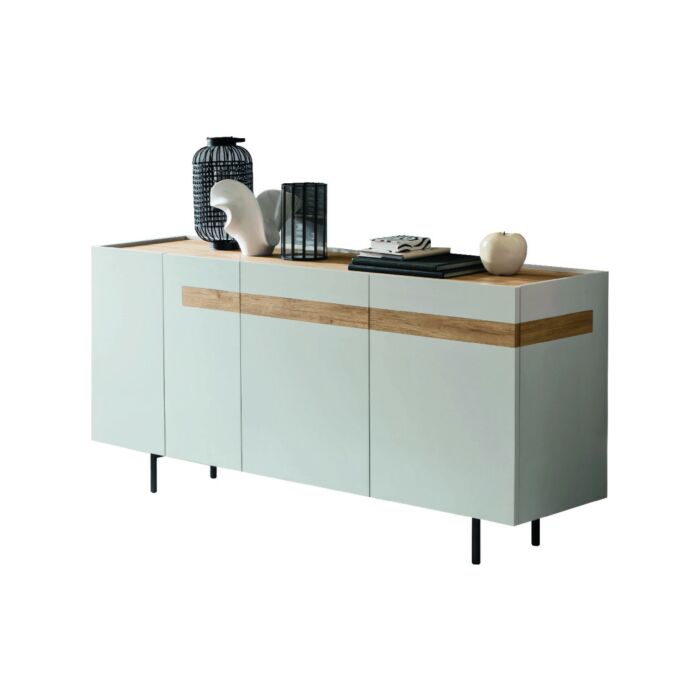 maronese acf GILDA TAGLIOSESSANTA 4-door melamine sideboard | lacquered | veneered wood with metal base - 2 variants