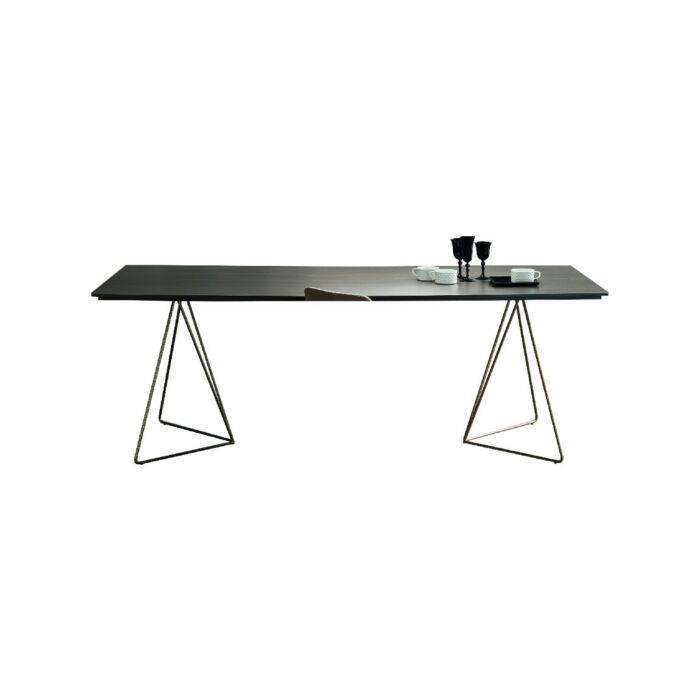 maronese acf TRIADE TAGLIOSESSANTA Table fixe | extensible - structure en métal laqué avec plateau en mélamine | verre | bois massif - 4 tailles