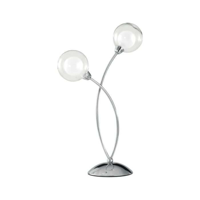 luce ambiente design I-BLOG-L2 Blog Lampada da tavolo in metallo con diffusori in vetro - cromo