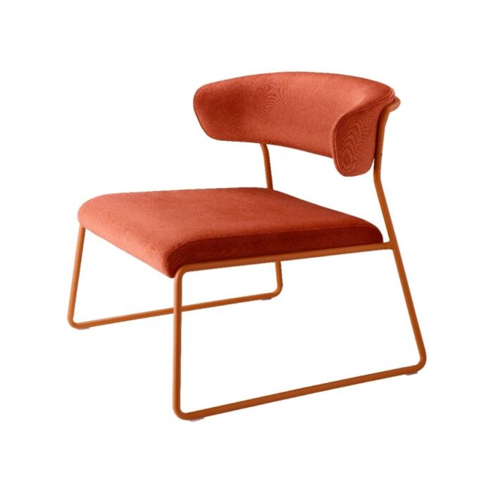 scab LISA LOUNGE Armchair with metal structure and velvet seat