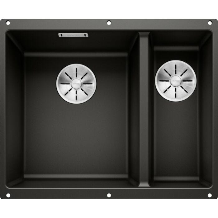 blanco Subline 340/160-U 1 Schüssel und 1/2 Unterbauwaschbecken 56 x 46 linke Schüssel - schwarz