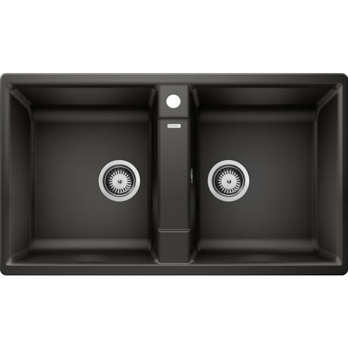 blanco Zia 9 Sink 2 basins overtop 86 x 50 - black