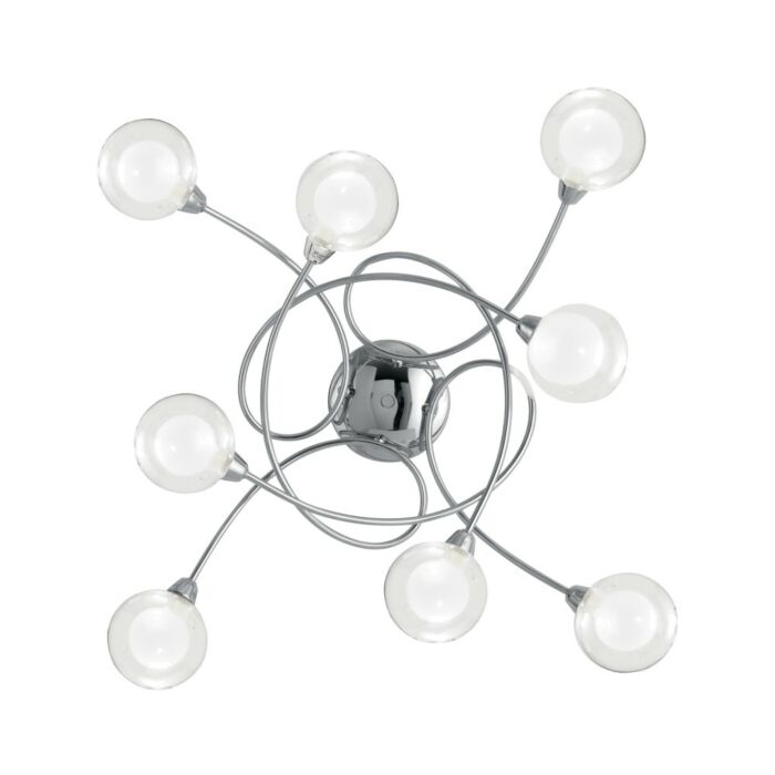 luce ambiente design I-BLOG-PL8 Blog Ceiling lamp in metal and glass - chrome
