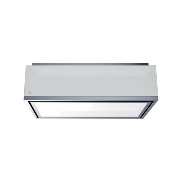 baraldi XENIA Cappa a soffitto cm. 120 - motore 900 m3/h - bianco/inox