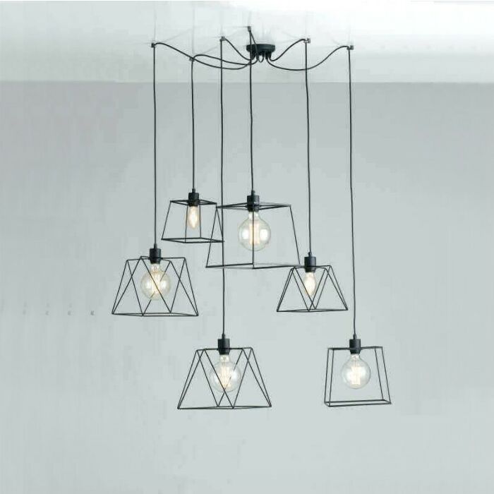 luce ambiente design I-BROOKLYN-S6 Brooklyn Black metal chandelier