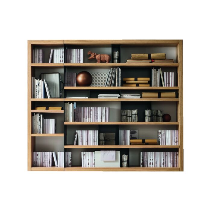 maronese acf KORA TAGLIOSESSANTA Melamine bookcase | veneered wood and painted metal