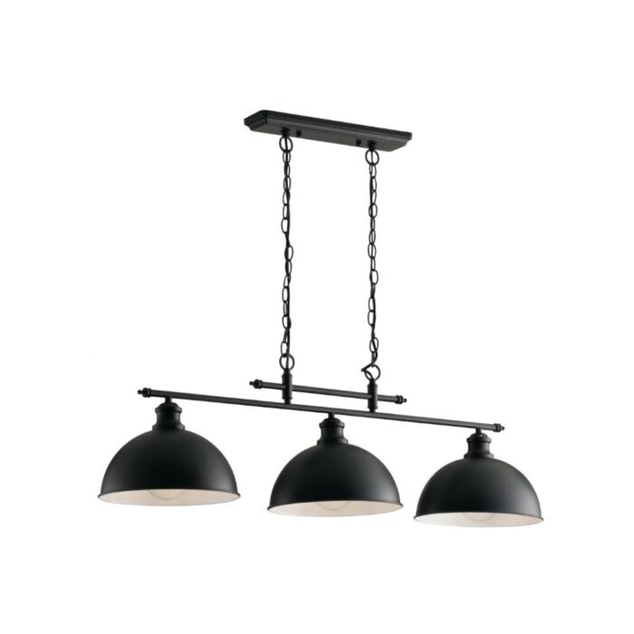 luce ambiente design I-CHARLESTON-S3 Charleston Schwarzer Metallleuchter gegen Diffusoren und höhenverstellbare Kette