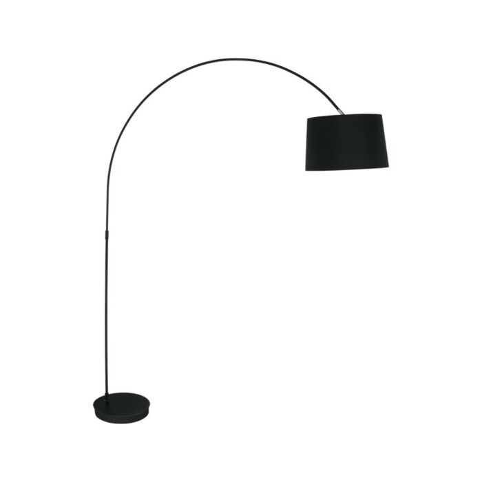luce ambiente design I-DREAM/PT NERO Dream Floor lamp with marble base, metal structure with pendant lampshade in black fabric
