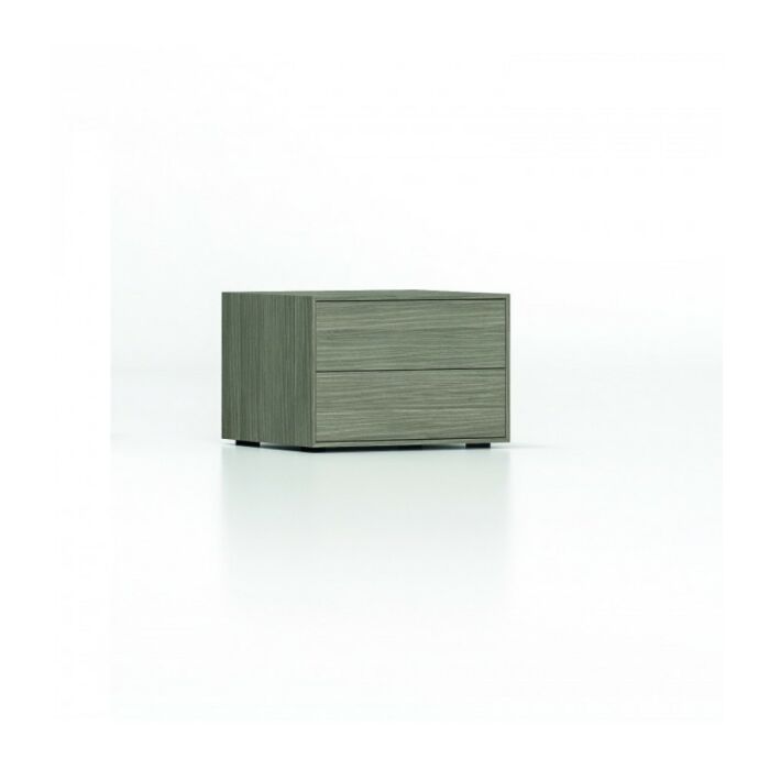 santalucia mobili QUADRO FILO HOMY 2 drawer bedside table in lacquered | essence | concrete
