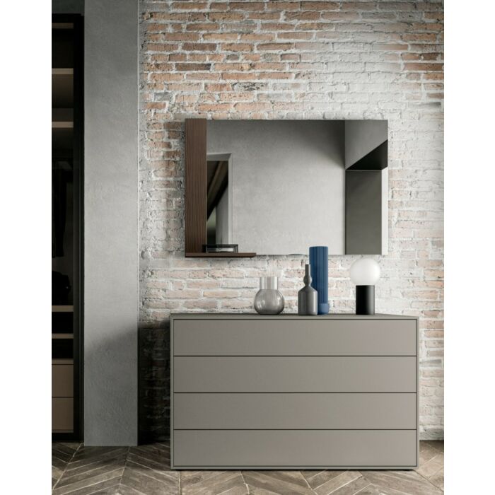 santalucia mobili QUADRO FILO HOMY Comò 4 cassetti in laccato | essenza | concrete