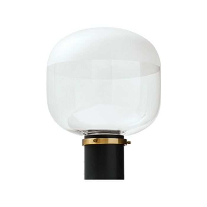 midj GHOST T Table lamp in black metal and transparent / white glass