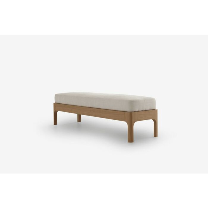 santalucia mobili EOLO HOMY Bench with wood structure and seat covered in fabric | eco-leather