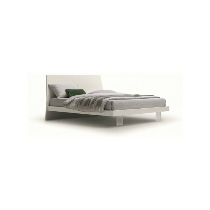 santalucia mobili LEVANTE HOMY Letto singolo | una piazza e mezza | matrimoniale con | senza contenitore in essenza | colore eco | laccato opaco