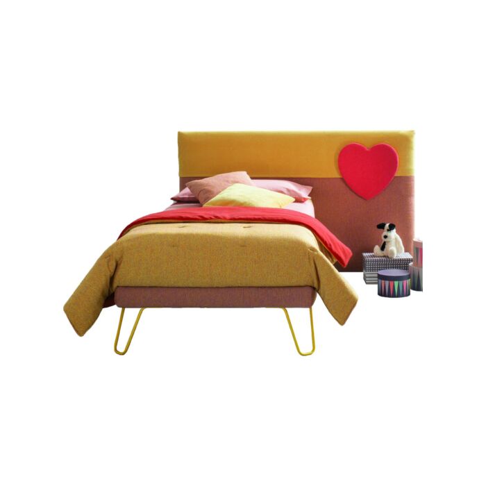 samoa PLAIN AUTOPORTANTE LATERALE DX/SX MATCH BEDROOM SPACE Letto imbottito singolo - testiera sporgente dx/sx - con rete