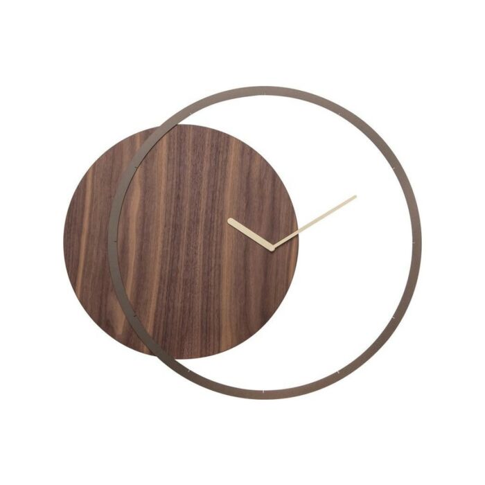 tonin casa CIRCLE Orologio analogico da parete con struttura in metallo e pannello in legno