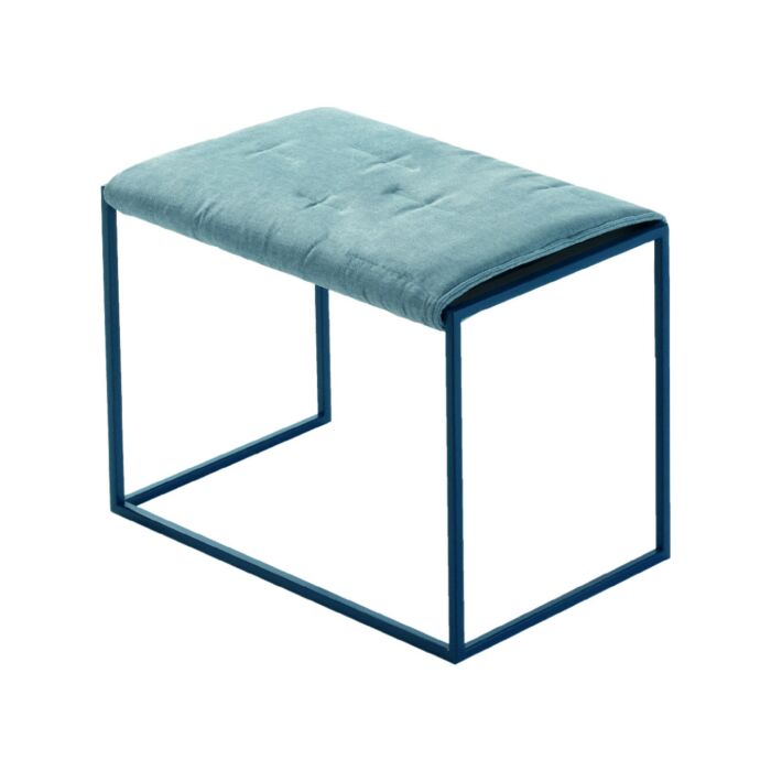 samoa PANCA FRAME MATCH BEDROOM SPACE Panca con struttura in metallo laccato e piano antracite opaco con rivestimento in tessuto | ecopelle - 2 misure