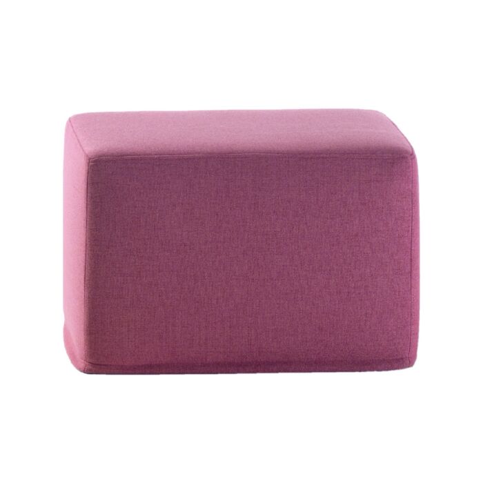 samoa FUN RE Rectangular fabric pouf | faux leather