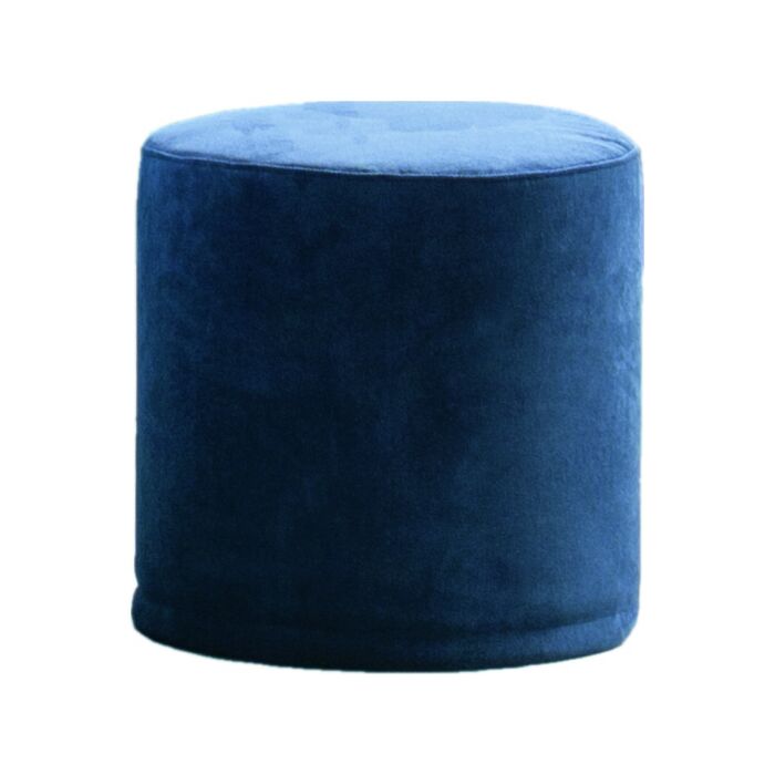 samoa FUN CE Round fabric pouf | faux leather