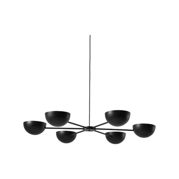 midj CHARLOTTE C Lampadario a sospensione in metallo nero