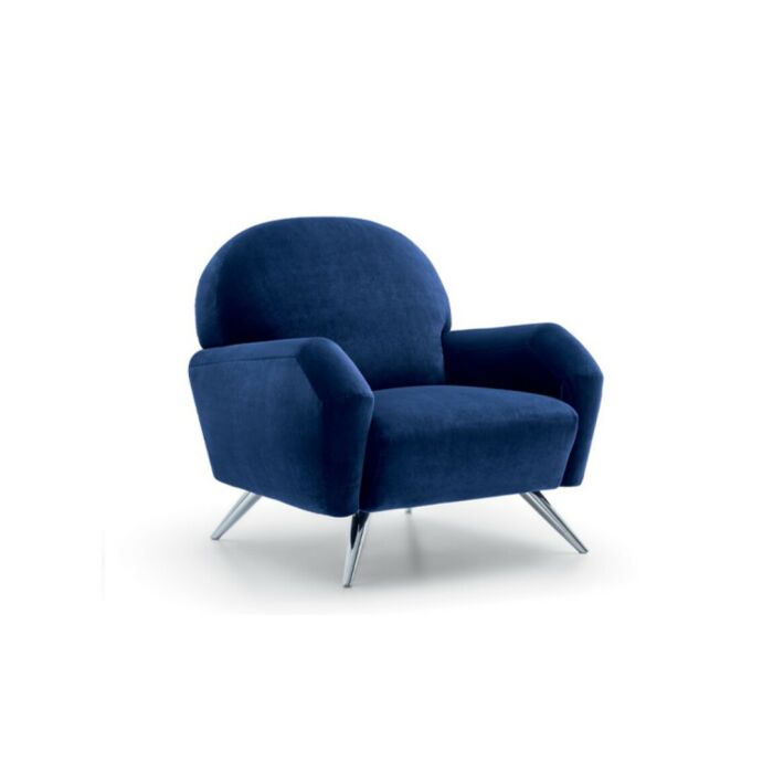 felis CLAIR Fabric armchair with removable cover | eco-leather with metal feet