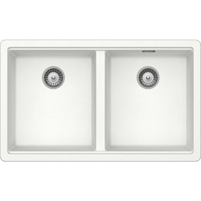 schock Brooklyn N200 Lavello 2 vasche sopratop/sottotop 75 x 46 - bianco assoluto